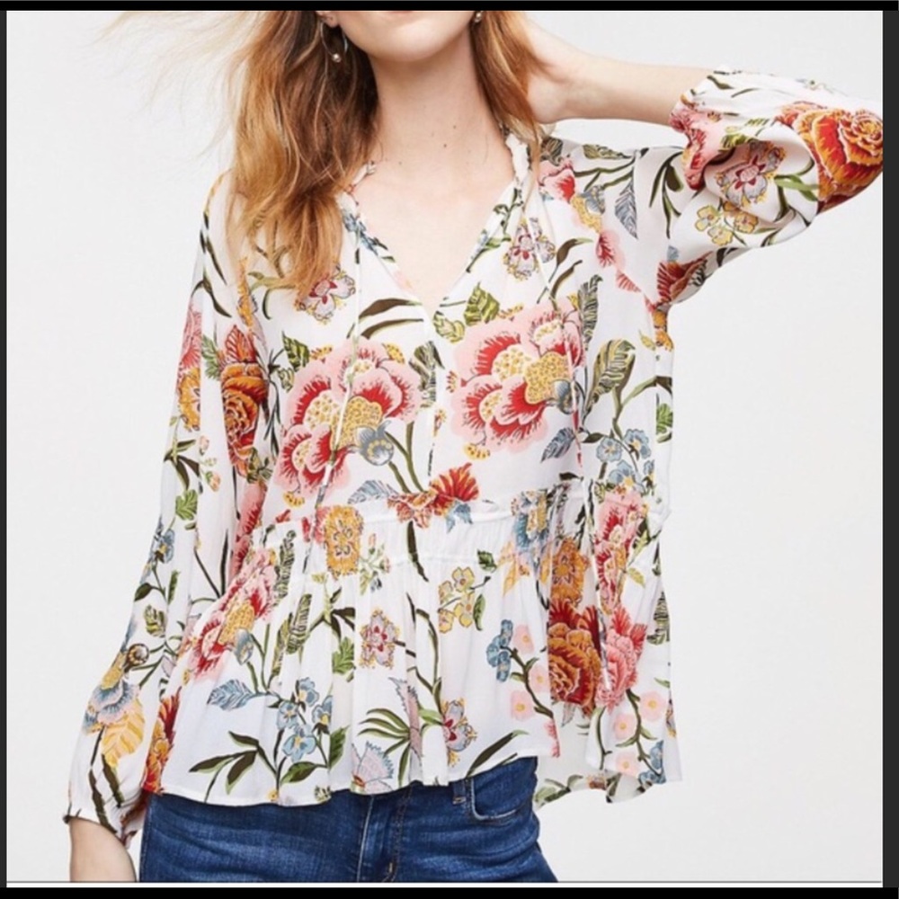 Loft Poppy Bloom Blouse
